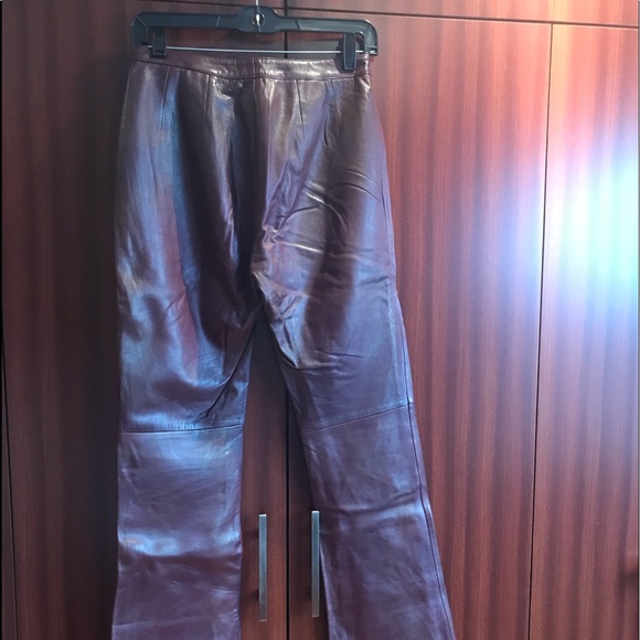 CLEMENTS byVAKKO. Genuine Leather pants - Picture 5 of 7